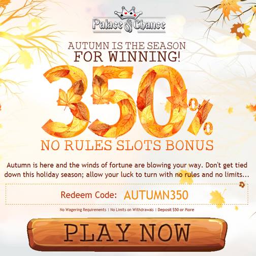 Palace of Chance Casino November 2015 Bonuses