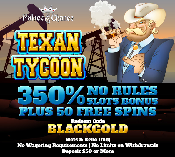 Palace of Chance Casino Texan Tycoon Slot Bonus