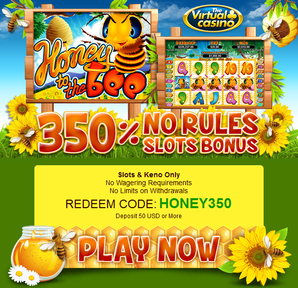 Virtual Casino Honey to the Bee Slot No Rules Bonus
