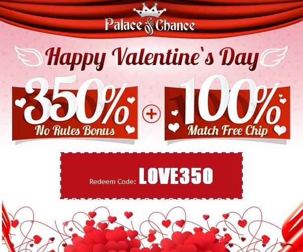 Valentines Day Bonuses Palace of Chance Casino