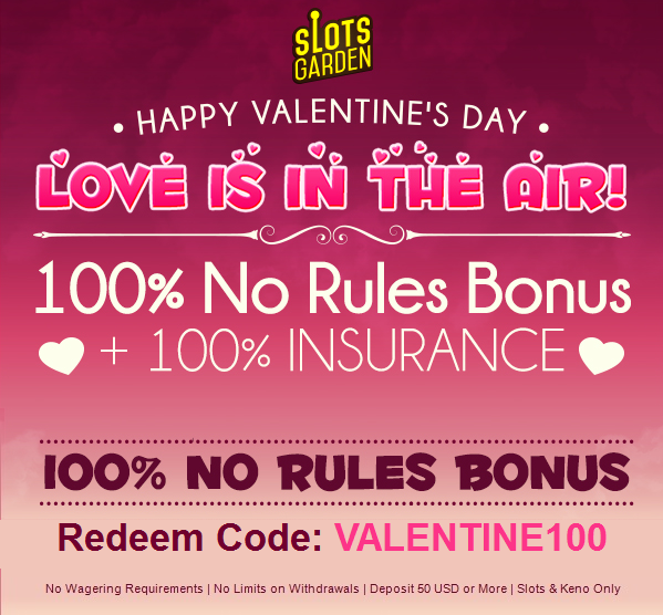 Slots Garden Casino Valentines Day Bonuses