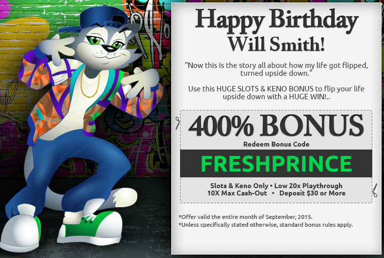 Cool Cat Casino Bonus Code September 25 - 30