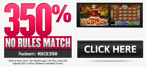 Christmas No Rules Deposit Match Bonus Slots of Vegas Casino