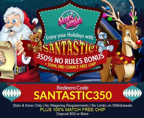 Slots of Vegas Casino No Rules Holiday Bonus Free Chip