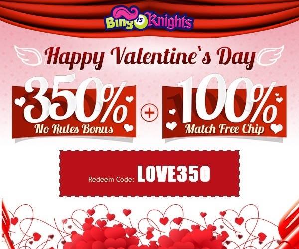 Bingo Knights Casino Valentines Day Bonuses