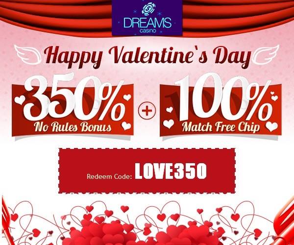 Dreams Casino Valentines Day Bonus