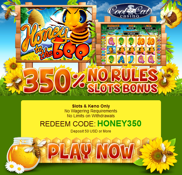 Honey to the Bee Slot Deposit Match Bonus Cool Cat Casino
