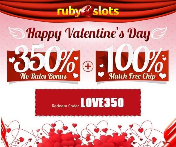 Valentines Day Bonuses Ruby Slots Casino