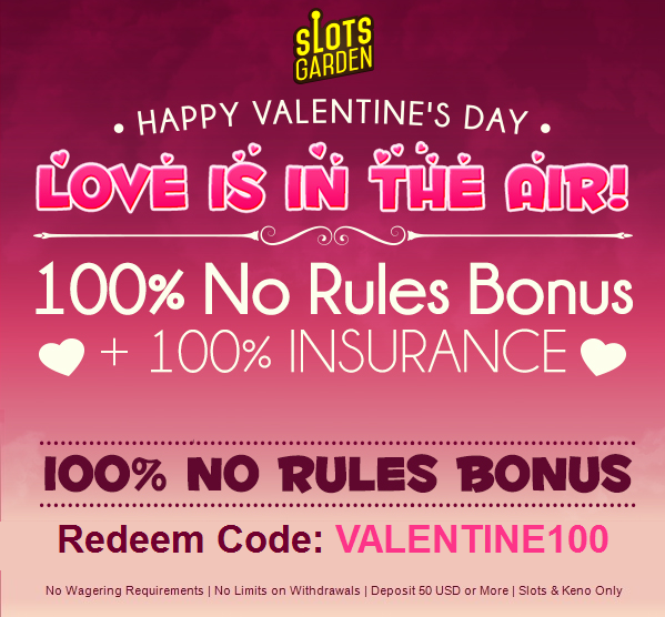 Valentines Day Bonuses Slots Garden Casino