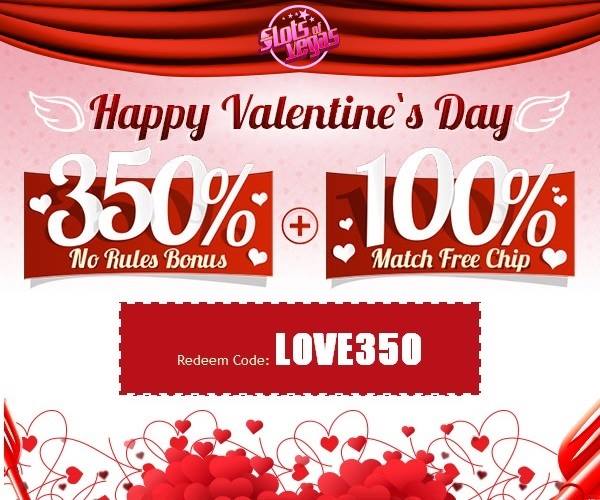 Valentines Day Casino Bonus Slots of Vegas