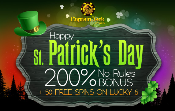 St. Patrick's Day Casino Bonuses Captain Jack Casino